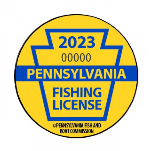 2023 Yellow Fishing License Button